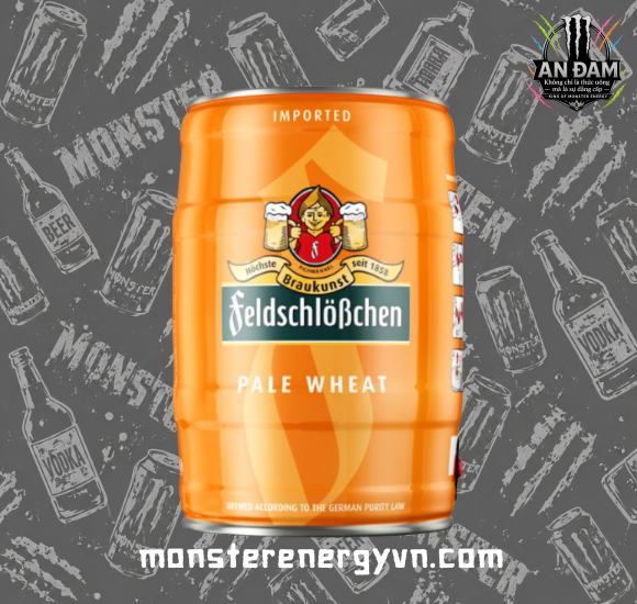 Bia Feldschlobchen Pale Wheat 4.9% – Bom 5 Lít