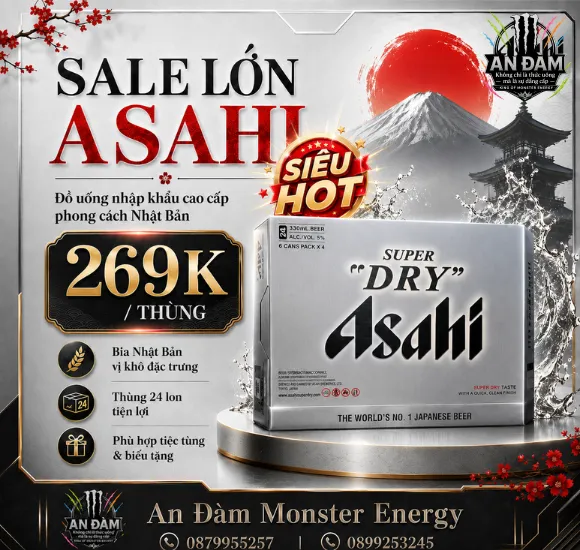 Bia Super Dry 5% Asahi lon 330ml