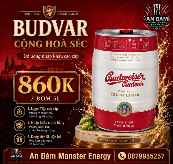 Bia Budvar Bom 5L