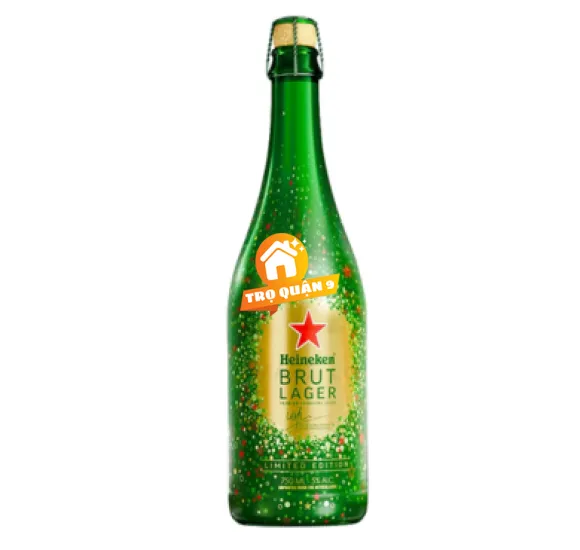 Bia Heineken Brut Lager 5% ABV 750ml