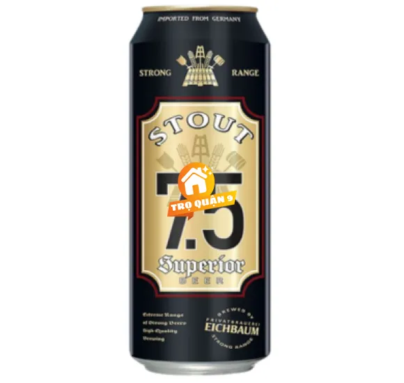 Bia Đức Eichbaum Stout Superior 7.5% – Lon 500ml – Thùng 24 Lon