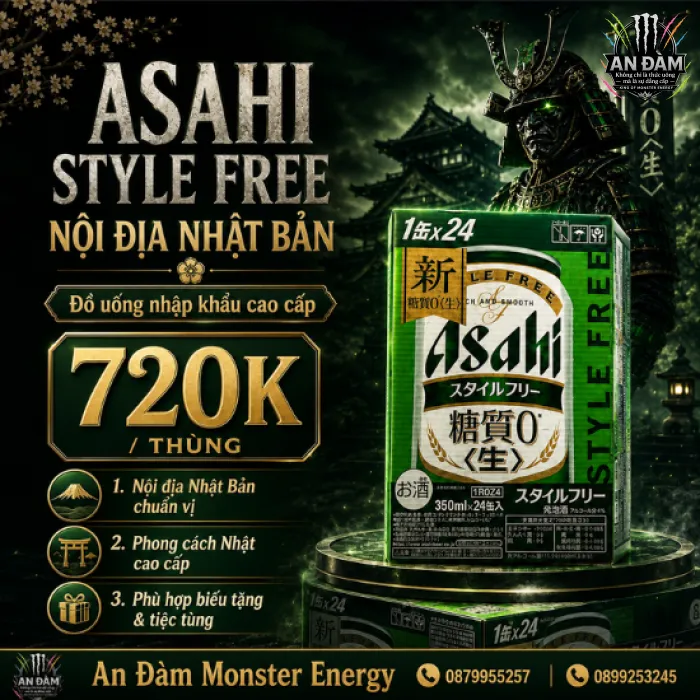 Bia không đường Asahi Style Free 4%