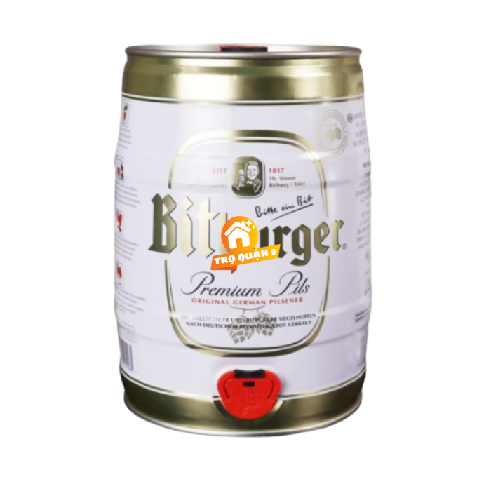 Bia Bitburger Nhập Khẩu Đức 4,8% – Bom 5 Lít