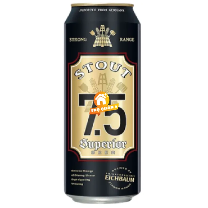 Bia Đức Eichbaum Stout Superior 7.5% – Lon 500ml – Thùng 24 Lon